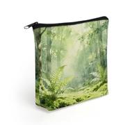 LZQPOEAS Rain Moistens The Green Forest Makeup Bag Cute Zippered Cosmetic Pouch Travel Toiletry Organizer Waterproof Cosmetic Pouch Portable Toiletry Pouch Gift for Mom Teacher Friends