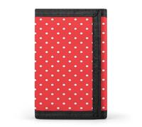 LZQPOEAS Red And White Polka Dots Wallet Ultra Slim Minimalist Trifold Wallet Men Wallets Credit Card Holder Sl illfold