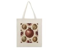 LZQPOEAS Red Fruit Canvas Tote Bag Cotton Grocery Shopping Cloth Bags Cute Aesthetic Tote Bag Lightweight Reusable Shoulder Bags for Shopping Grocery Beach Picnic Wedding Favors