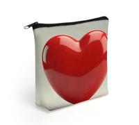 LZQPOEAS Red Heart Makeup Bag Cute Zippered Cosmetic Pouch Travel Toiletry Organizer Waterproof Cosmetic Pouch Portable Toiletry Pouch Gift for Mom Teacher Friends