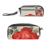 LZQPOEAS Rose Butterfly Slim Single Piece Design Makeup Bag Multi-purpose Single Piece Cosmetic Pouch Small Cosmetic Pouch Lightweight Travel Small Cosmetic Bag