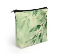 LZQPOEAS Sage Green Makeup Bag Cute Zippered Cosmetic Pouch Travel Toiletry Organizer Waterproof Cosmetic Pouch Portable Toiletry Pouch Gift for Mom Teacher Friends