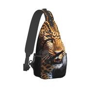 LZQPOEAS Sling Bag for Women Men Crossbody Shoulder Bag Leopard Chest Bag Small Sling Backpack Daypack Fanny Packs
