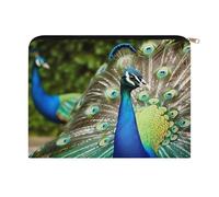 LZQPOEAS Small Makeup Bag for Purse, Beautiful Peacock Cosmetic Bag for Travel Cosmetic Pouch with Zipper, Large Capacity Pencil Pouches Toiletry Bags Portable Makeup Pouch for Women