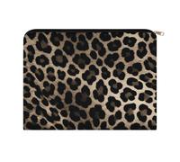 LZQPOEAS Small Makeup Bag for Purse, Black Leopard Print Cosmetic Bag for Travel Cosmetic Pouch with Zipper, Large Capacity Pencil Pouches Toiletry Bags Portable Makeup Pouch for Women