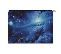 LZQPOEAS Small Makeup Bag for Purse, Blue Universe Space Galaxy Cosmetic Bag for Travel Cosmetic Pouch with Zipper, Large Capacity Pencil Pouches Toiletry Bags Portable Makeup Pouch for Women