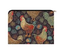 LZQPOEAS Small Makeup Bag for Purse, Chicken Print Cosmetic Bag for Travel Cosmetic Pouch with Zipper, Large Capacity Pencil Pouches Toiletry Bags Portable Makeup Pouch for Women