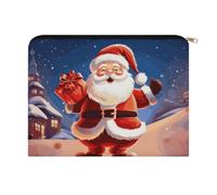 LZQPOEAS Small Makeup Bag for Purse, Christmas Santa Claus Cosmetic Bag for Travel Cosmetic Pouch with Zipper, Large Capacity Pencil Pouches Toiletry Bags Portable Makeup Pouch for Women