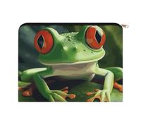 LZQPOEAS Small Makeup Bag for Purse, Cute Frog Cosmetic Bag for Travel Cosmetic Pouch with Zipper, Large Capacity Pencil Pouches Toiletry Bags Portable Makeup Pouch for Women