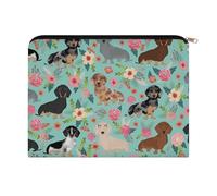 LZQPOEAS Small Makeup Bag for Purse, Dachshund Cosmetic Bag for Travel Cosmetic Pouch with Zipper, Large Capacity Pencil Pouches Toiletry Bags Portable Makeup Pouch for Women