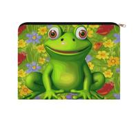 LZQPOEAS Small Makeup Bag for Purse, Frog Cosmetic Bag for Travel Cosmetic Pouch with Zipper, Large Capacity Pencil Pouches Toiletry Bags Portable Makeup Pouch for Women