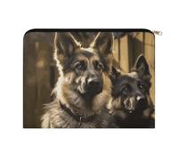 LZQPOEAS Small Makeup Bag for Purse, German Shepherd Cosmetic Bag for Travel Cosmetic Pouch with Zipper, Large Capacity Pencil Pouches Toiletry Bags Portable Makeup Pouch for Women