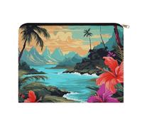 LZQPOEAS Small Makeup Bag for Purse, Hello Hawaii Cosmetic Bag for Travel Cosmetic Pouch with Zipper, Large Capacity Pencil Pouches Toiletry Bags Portable Makeup Pouch for Women