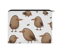 LZQPOEAS Small Makeup Bag for Purse, Kiwi Birds Cute Cosmetic Bag for Travel Cosmetic Pouch with Zipper, Large Capacity Pencil Pouches Toiletry Bags Portable Makeup Pouch for Women