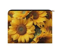 LZQPOEAS Small Makeup Bag for Purse, Many Sunflowers Cosmetic Bag for Travel Cosmetic Pouch with Zipper, Large Capacity Pencil Pouches Toiletry Bags Portable Makeup Pouch for Women