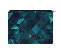 LZQPOEAS Small Makeup Bag for Purse, Navy Blue And Teal Cosmetic Bag for Travel Cosmetic Pouch with Zipper, Large Capacity Pencil Pouches Toiletry Bags Portable Makeup Pouch for Women
