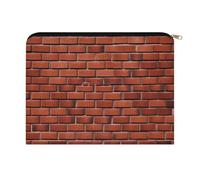 LZQPOEAS Small Makeup Bag for Purse, Red Brick Wall Cosmetic Bag for Travel Cosmetic Pouch with Zipper, Large Capacity Pencil Pouches Toiletry Bags Portable Makeup Pouch for Women