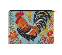 LZQPOEAS Small Makeup Bag for Purse, Rooster And Chicken Print Cosmetic Bag for Travel Cosmetic Pouch with Zipper, Large Capacity Pencil Pouches Toiletry Bags Portable Makeup Pouch for Women