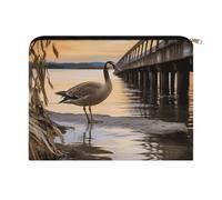 LZQPOEAS Small Makeup Bag for Purse, Wild Goose by The Bridge Cosmetic Bag for Travel Cosmetic Pouch with Zipper, Large Capacity Pencil Pouches Toiletry Bags Portable Makeup Pouch for Women