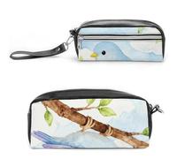 LZQPOEAS Sunny Branch Sparrow Slim Single Piece Design Makeup Bag Multi-purpose Single Piece Cosmetic Pouch Small Cosmetic Pouch Lightweight Travel Small Cosmetic Bag