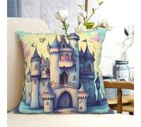 LZQPOEAS Throw Pillow Covers 12"x12" Farmhouse Cushion Covers Fairytale Castle Pillow Covers Square Soft Accent Pillowcases Decorative Throw Pillows for Couch Bed Sofa Living Room Home Decor