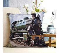 LZQPOEAS Throw Pillow Covers 18"x18" Farmhouse Cushion Covers Steam Locomotive Train Pillow Covers Square Soft Accent Pillowcases Decorative Throw Pillows for Couch Bed Sofa Living Room Home Decor