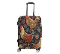 LZQPOEAS Travel Luggage Cover Suitcase Cover Suitcase Protector Chicken Print Luggage Covers Washable Baggage Cover Elastic Anti-Scratch Suitcase Case Protector for Adult Personalized Suitcase Covers,