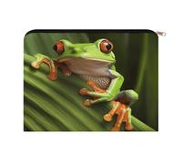LZQPOEAS Tree Frog Makeup Bag Large Capacity Cosmetic Bag for Women Multi-Function Small Zipper Pouch Portable Travel Toiletry Bags Personalized Makeup Bags for Purse