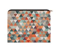 LZQPOEAS Triangles Patterns Makeup Bag Large Capacity Cosmetic Bag for Women Multi-Function Small Zipper Pouch Portable Travel Toiletry Bags Personalized Makeup Bags for Purse