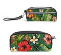 LZQPOEAS Tropical Floral Print Slim Single Piece Design Makeup Bag Multi-purpose Single Piece Cosmetic Pouch Small Cosmetic Pouch Lightweight Travel Small Cosmetic Bag