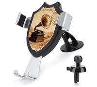 LZQPOEAS Various Retro Stamps Car Phone Mount Universal Cell Phone Holder for Dashboard Windshield Air Vent, Rotatable Adjustable Automobile Cradle, Compatible with All 4-6 Inch Smartphone