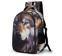LZQPOEAS Wolves And Dream Catchers Backpack for Travel Double-Layer Design Leak-Proof Lightweight Portable Travel Bag Water Resistant Rucksack For Men Women Bookbag