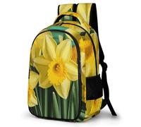 LZQPOEAS Yellow Daffodils Flowers Backpack for Travel Double-Layer Design Leak-Proof Lightweight Portable Travel Bag Water Resistant Rucksack For Men Women Bookbag