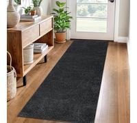 LzreXnvoFxg Geometric Abstract Rug Runner, Black, 70 x 150 cm, Polyester, 6.81 mm Thick, Machine Washable, Non-Slip, Hallway, Kitchen, Entryway