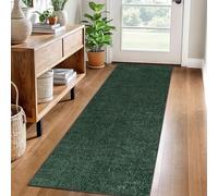 LzreXnvoFxg Geometric Green Rug Runner 40 x 70 cm Polyester Non-Slip Hallway Kitchen Rug