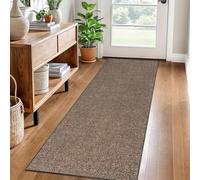 LzreXnvoFxg Hallway Runner Rug Non Slip Brown 40 x 250 cm Polyester Machine Washable