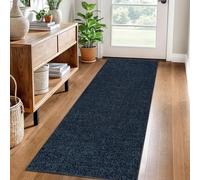 LzreXnvoFxg Modern Geometric Blue Runner Rug, 40 x 180 cm, Polyester, Machine Washable, Non-Slip, Hallway, Kitchen, Entryway
