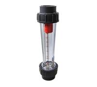 LZS-40 Plastic Flow Meter DN40 1-10 m3h Variable Area Rotameter Inline Liquid Flow Meter PVC Plastic Acid Alkali(LZS-40 0.6-6m3-h,Female Thread)