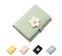 LZSXDWXY Girls Women Wallet Tri-Folded Flowers Wallet Cash Pocket Flowers Print Card Holder Coin Purse with ID Window Elegant Youthful and Cute