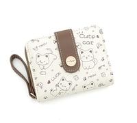 LZSXDWXY Women's Wallet, Fashion Cute Daisy Flowers Print Wallets with Exterior Zipper Around Coin Purse Bifold Bill Wallet with Credit Card Holder Id Window