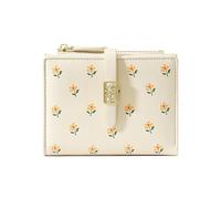 LZSXDWXY Women's Wallet, Fashion Cute Daisy Flowers Print Wallets with Exterior Zipper Around Coin Purse Bifold Bill Wallet with Credit Card Holder Id Window