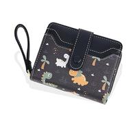 LZSXDWXY Women's Wallet, Fashion Cute Daisy Flowers Print Wallets with Exterior Zipper Around Coin Purse Bifold Bill Wallet with Credit Card Holder Id Window