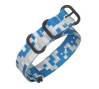 LZTDSBX Watch band, 18/20/22/24/26mm Camouflage Printing Nylon Canvas NATO Watchband Simple Watch Wrist Band Accessories(Sky Camouflage Black Clasp,24mm)