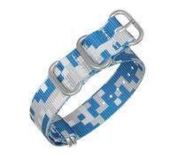 LZTDSBX Watch band, 18/20/22/24/26mm Camouflage Printing Nylon Canvas NATO Watchband Simple Watch Wrist Band Accessories(Sky Camouflage Silvery Clasp,26mm)