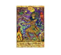 LZTEN Astrology Fortune Teller Tarot Cards The Hierophant Prints Posters Canvas Wall Art Oil Paintings Deco Unframed 12x18inch
