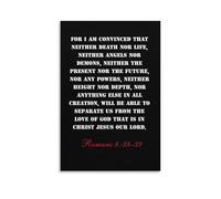 LZTEN Bible Verse Romans 8 38-39 For I Am Convinced Religion Prints Posters Canvas Wall Art Oil Paintings Deco Unframed 16x24inch