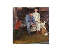 LZTEN Breaking Home Ties by Norman Posters Rockwell Prints Posters Canvas Wall Art Oil Paintings Deco Unframed 20x20inch