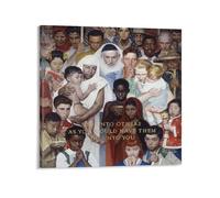 LZTEN Golden Rule by Norman Posters Rockwell Prints Posters Canvas Wall Art Oil Paintings Deco Framed 12x12inch
