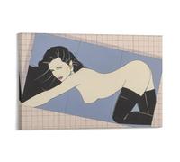 LZTEN Posing in Thigh High Boots by Patrick Prints Nagel Prints Posters Canvas Wall Art Oil Paintings Deco Framed 24x36inch