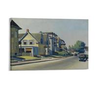 LZTEN Sun on Prospect Street by Edward Painting Hopper Prints Posters Canvas Wall Art Oil Paintings Deco Framed 12x18inch